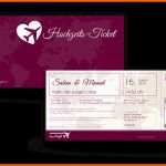 Exklusiv Hochzeitseinladung Flugticket