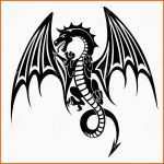 Exklusiv Luxus Dragon Tribal Tattoo Vorlage Drachen Avec Tribal