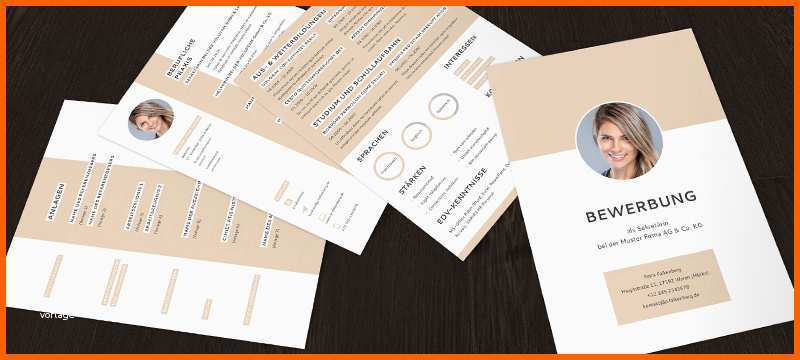 Exklusiv Moderne Bewerbungsvorlage Bewerbung Mit Deckblatt
