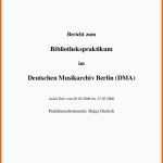 Exklusiv Praktikumsbericht Deutsches Musikarchiv