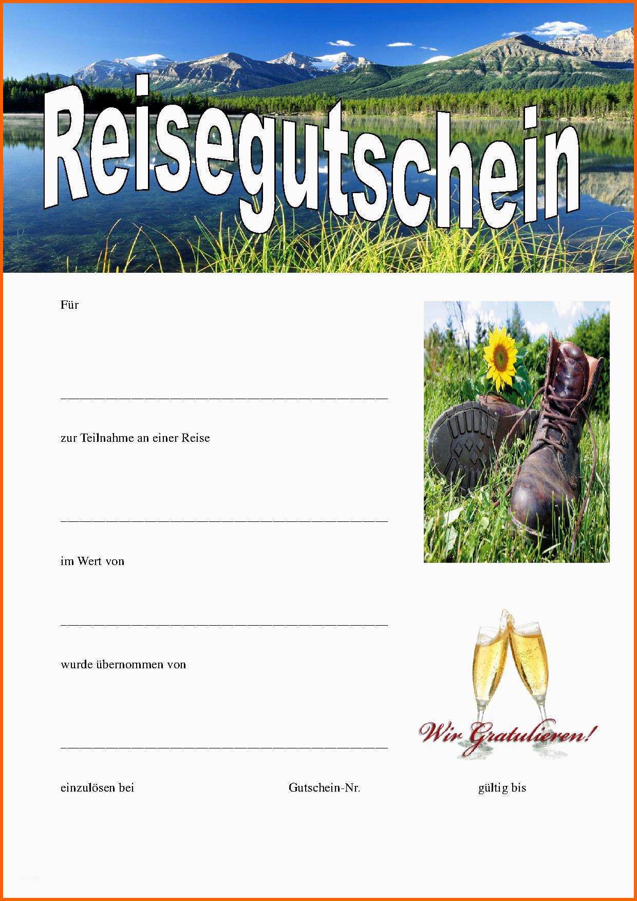 Exklusiv Reisegutschein Vorlage Word – Nyata