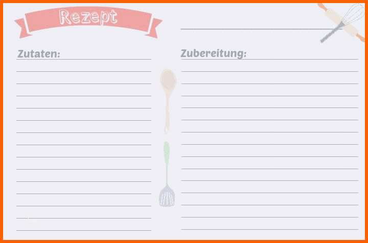 Exklusiv Rezeptbuch Vorlage