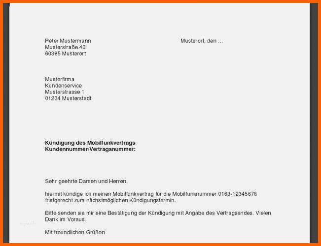 Exklusiv Telekom Handyvertrag Kündigen Vorlage Einzigartig