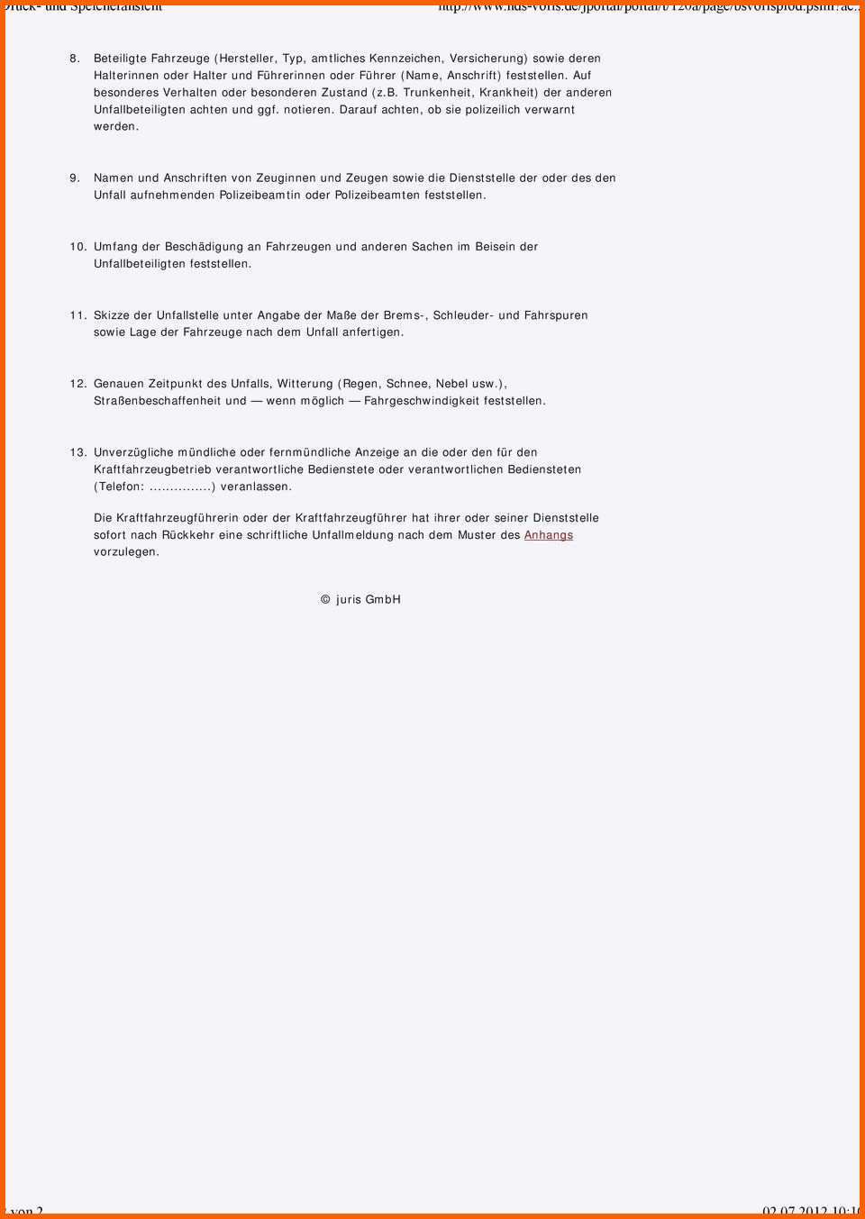 Exklusiv Unfallbericht Vorlage Word