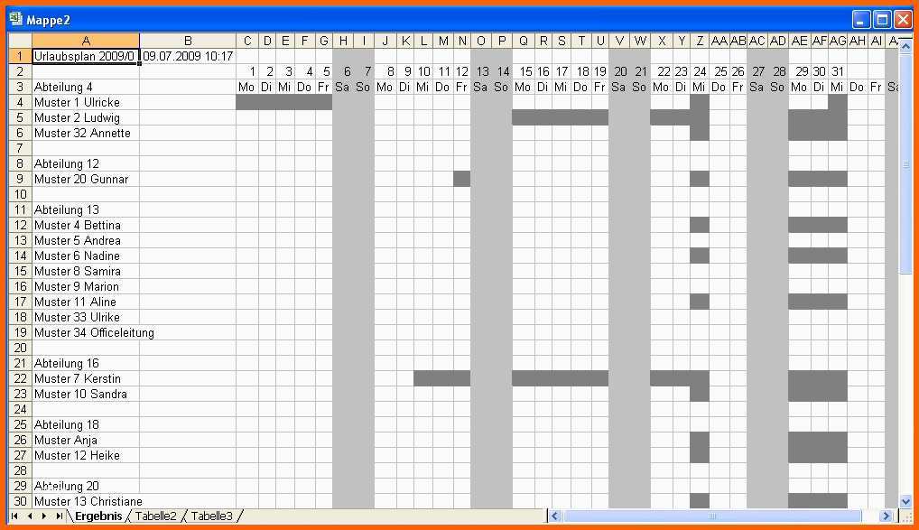 Exklusiv Urlaubsplan Export Ms Excel World Of Rechnungsprofi