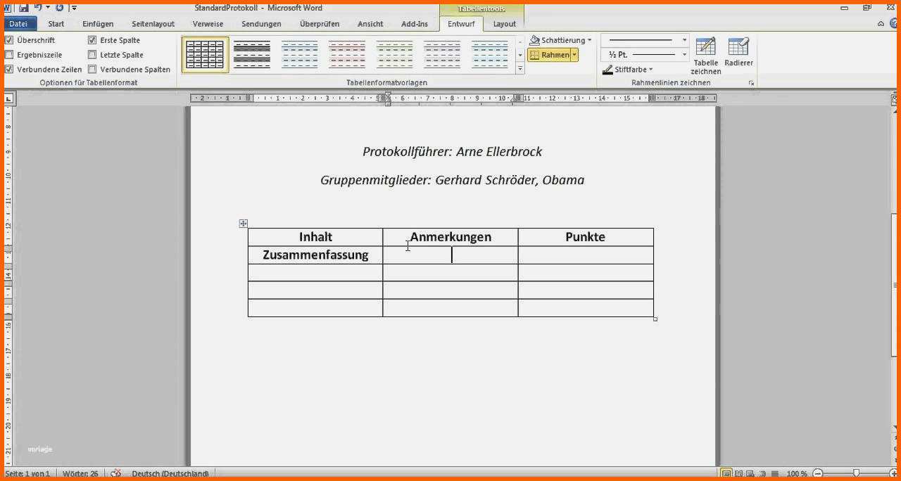 Exklusiv Verlaufsprotokoll Vorlage Wunderbar Erstellen Von Word