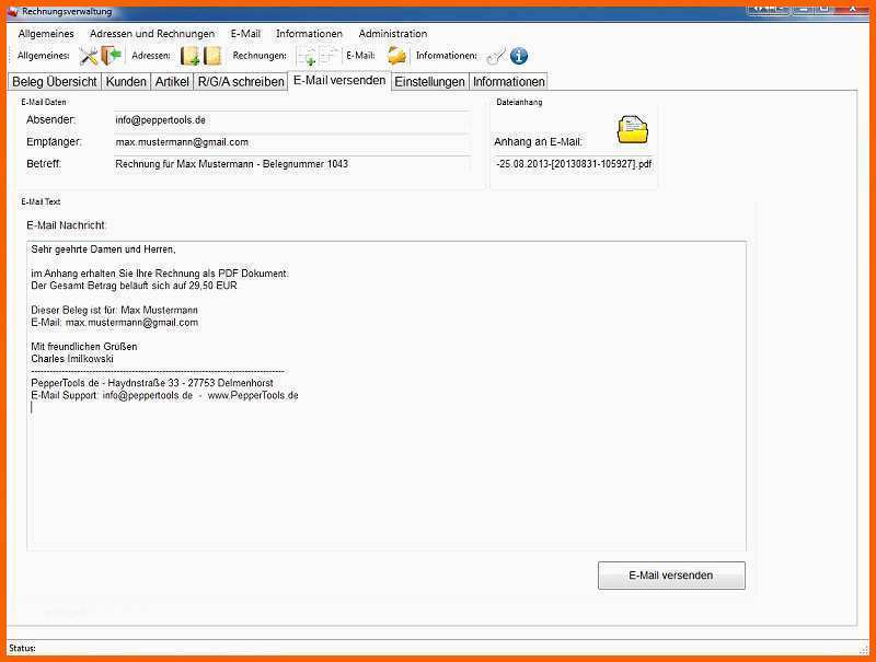 vorlage anschreiben rechnung per email schone easy invoice software zum pdf rechnungen schreiben