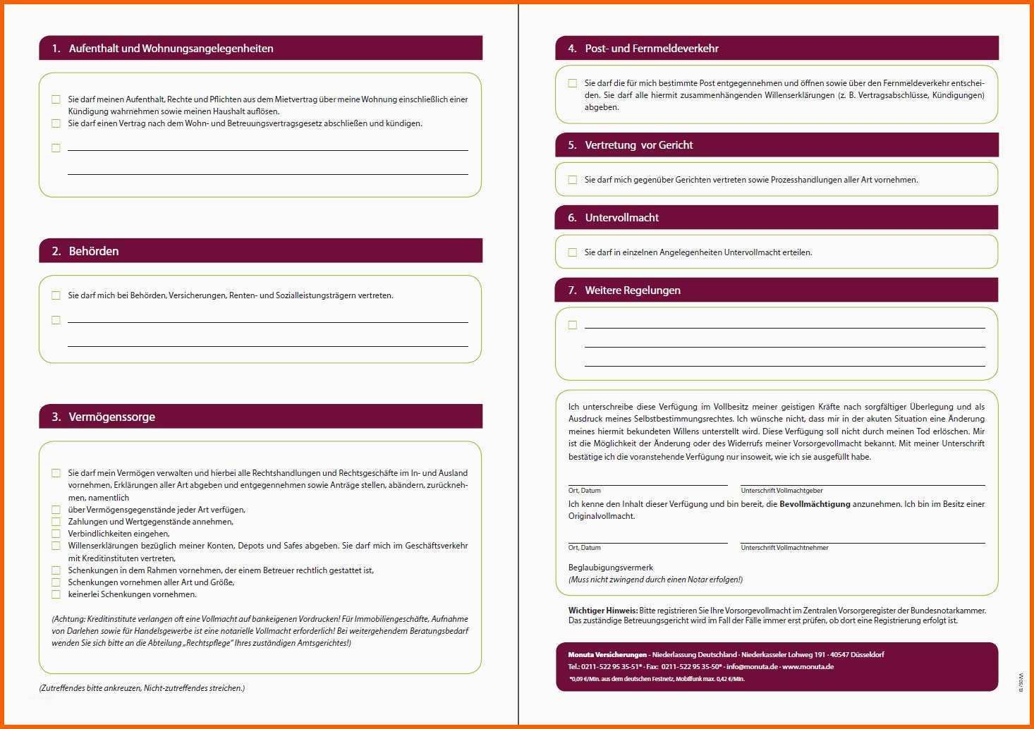 Exklusiv Vorsorgevollmacht Muster Download Vollmachtmuster
