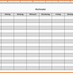 Exklusiv Wochenplan Als Excel Vorlage