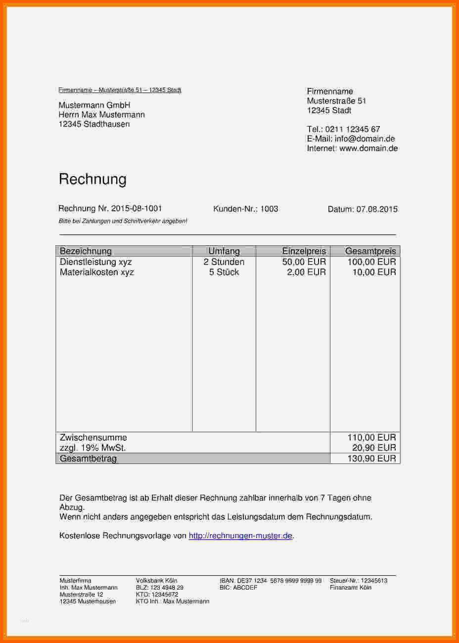 Fabelhaft 14 Vorlage Quittung Barzahlung