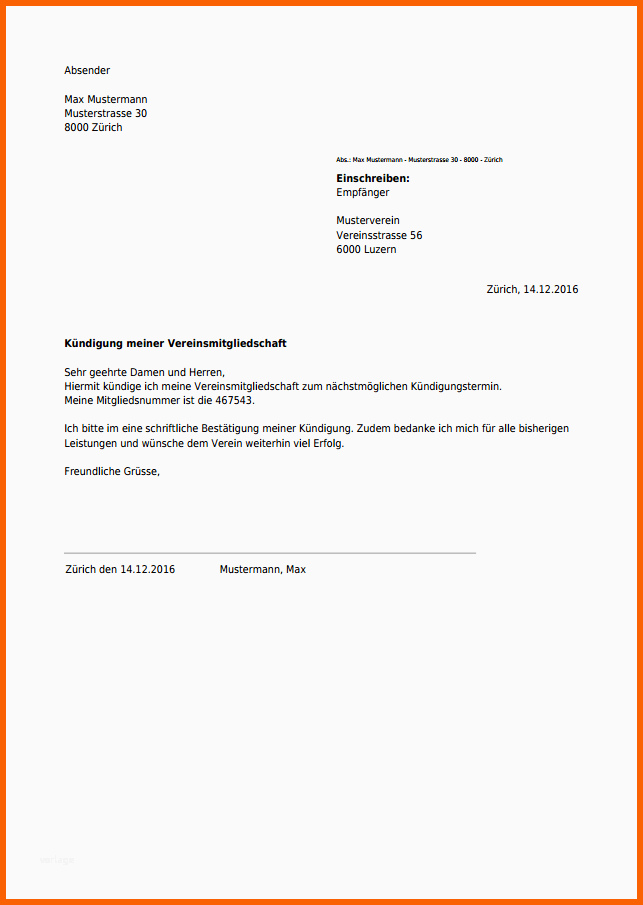Fabelhaft Abmeldung Fußballverein Vorlage Ja69