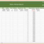 Fabelhaft Aktiendepot Mit Excel