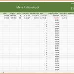 Fabelhaft Aktiendepot Mit Excel