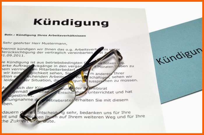 Fabelhaft Arbeitnehmer Kündigung Vorlage