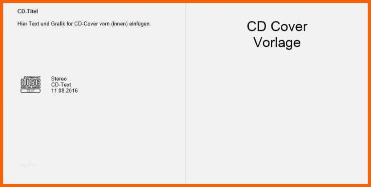 Fabelhaft Cd Hülle Basteln Druckvorlage
