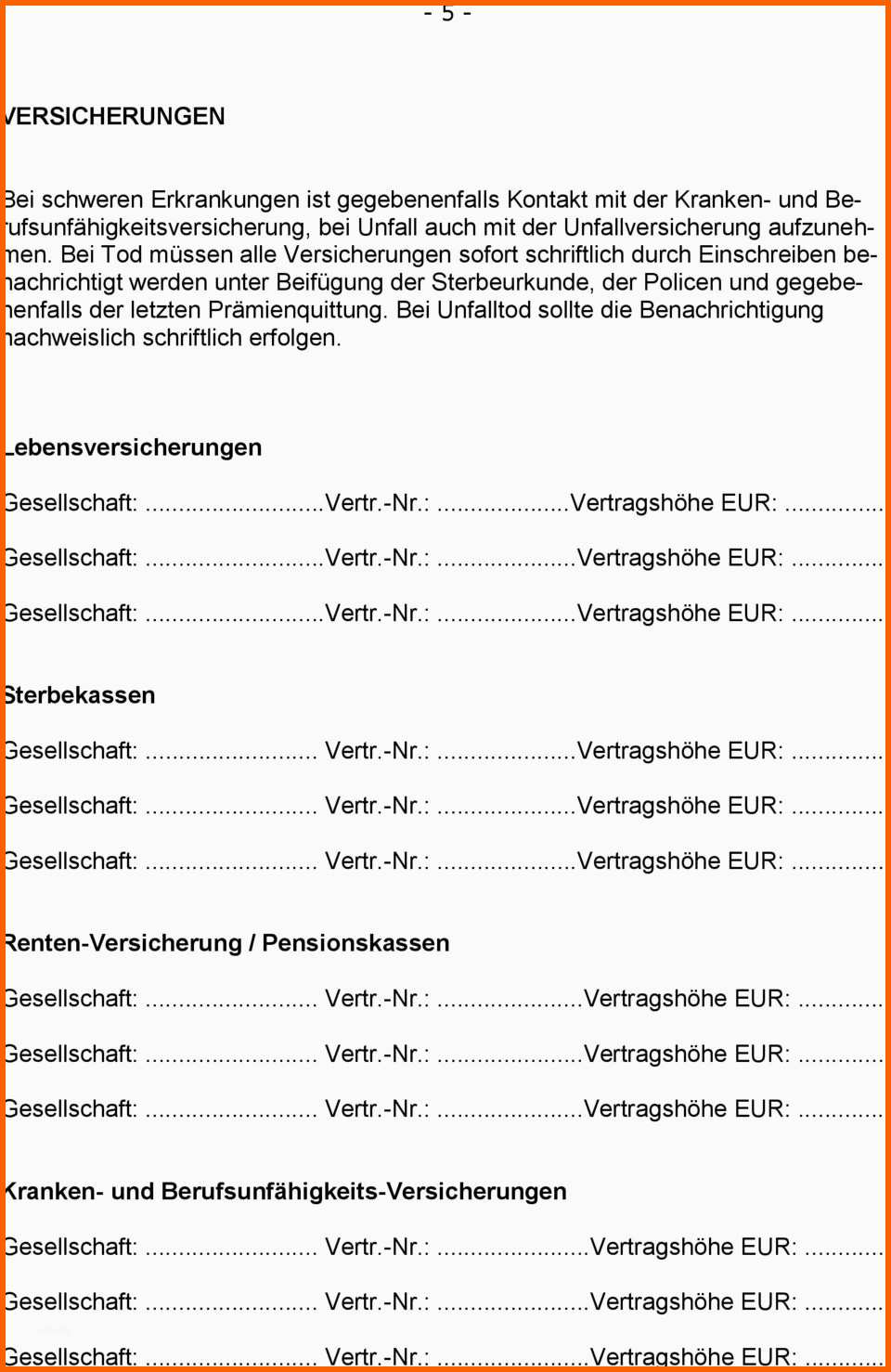 Fabelhaft Checkliste Für Den Ernstfall Pdf