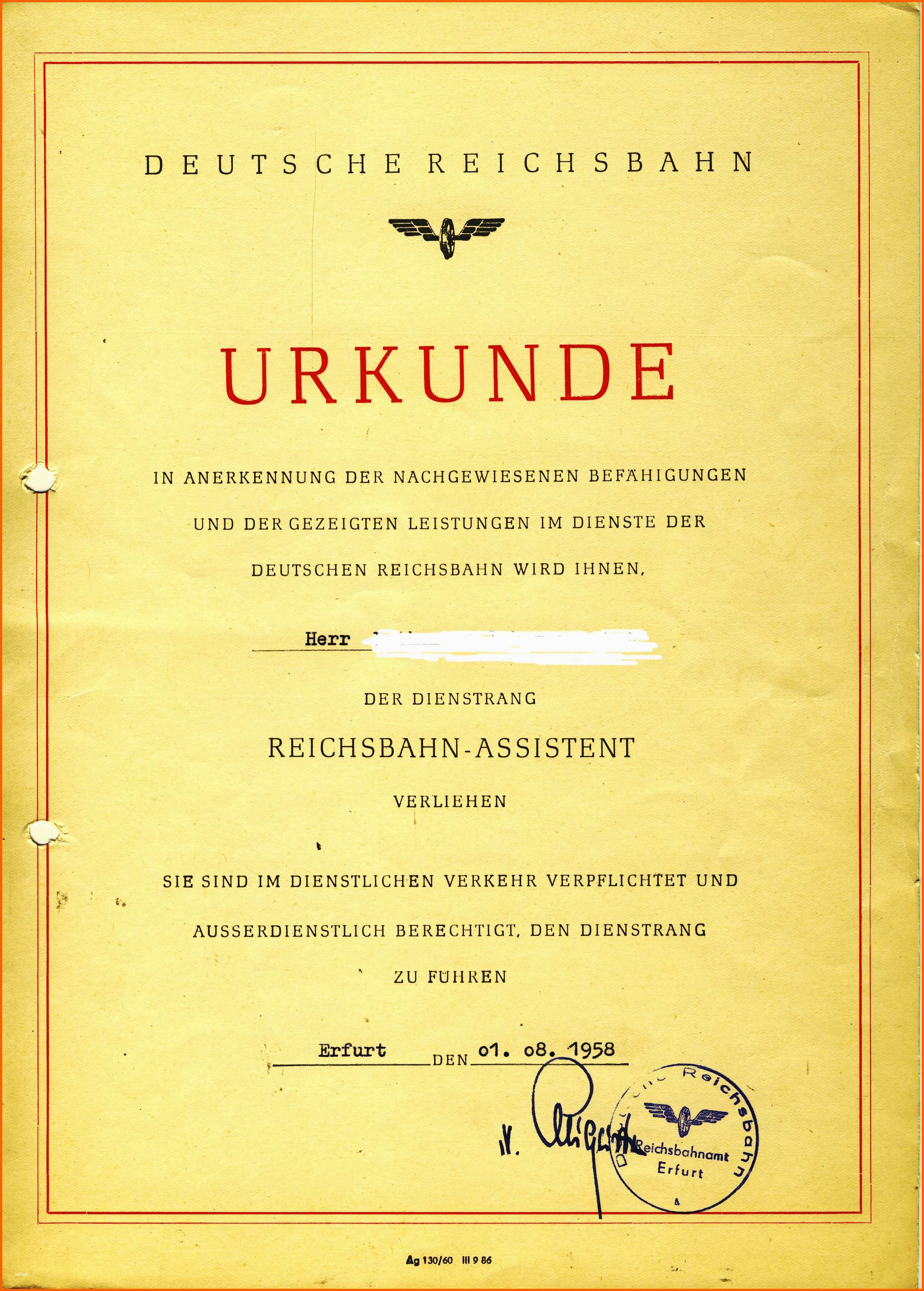 Fabelhaft Datei Reichsbahn assistent Urkunde Ano –