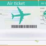 Fabelhaft Flugticket Vorlage