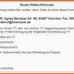 Fabelhaft Fonebook Gbr Muster Widerrufsformular