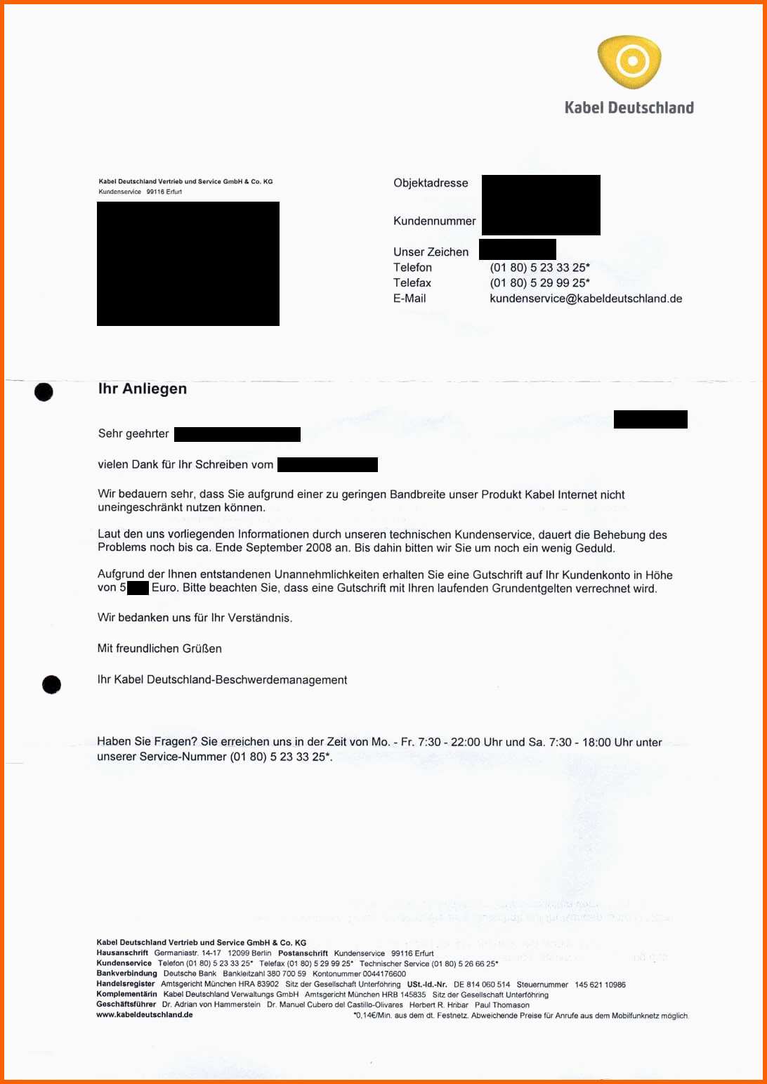 Fabelhaft Frisch 28 Beispielvodafone Beschwerde Vorlage Kenramsley