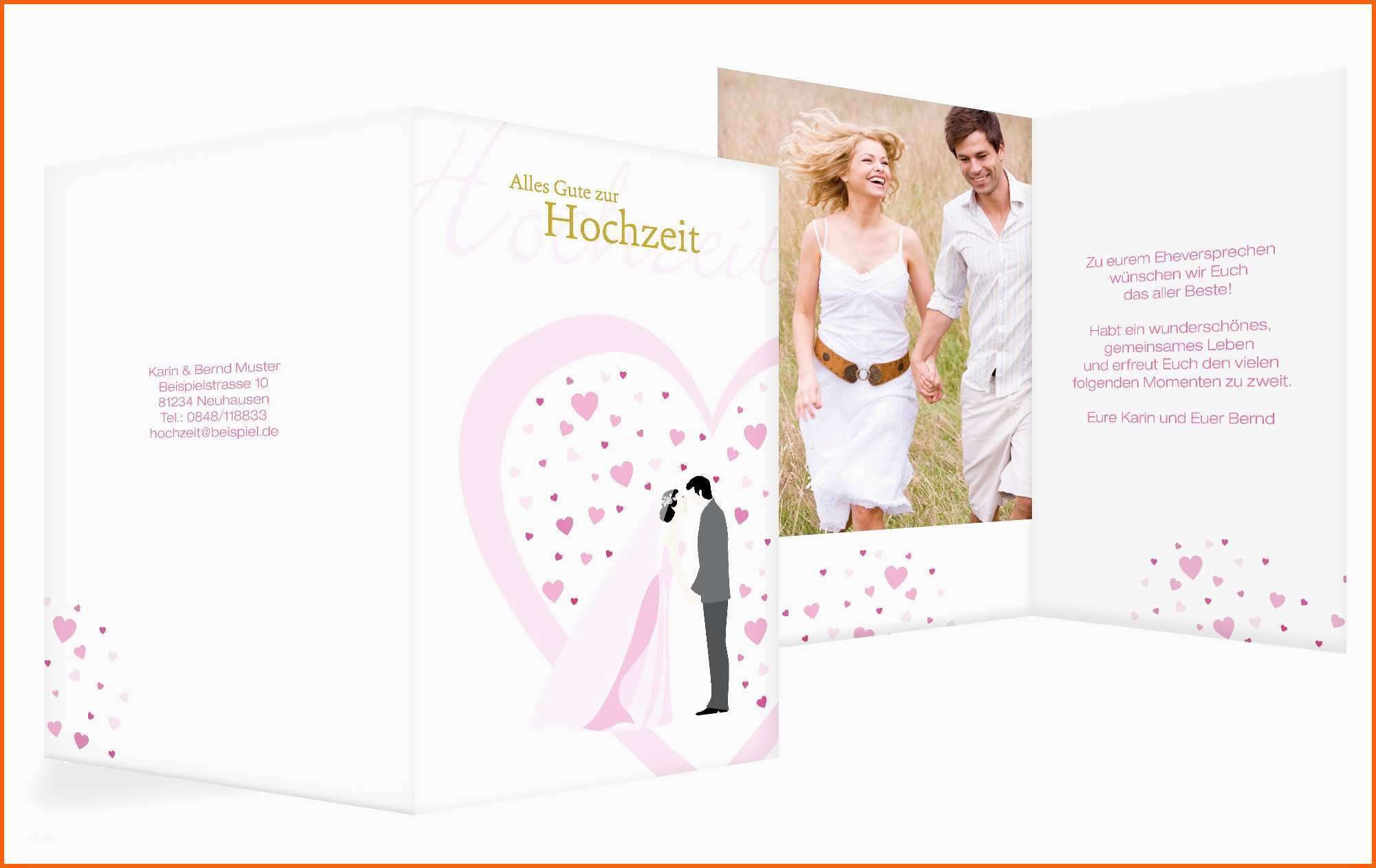 Fabelhaft Glückwunschkarte Zur Hochzeit Selbst Gestalten & Kaufen