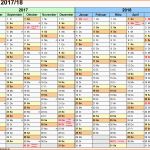 Fabelhaft Halbjahreskalender 2017 2018 Als Pdf Vorlagen Zum Ausdrucken