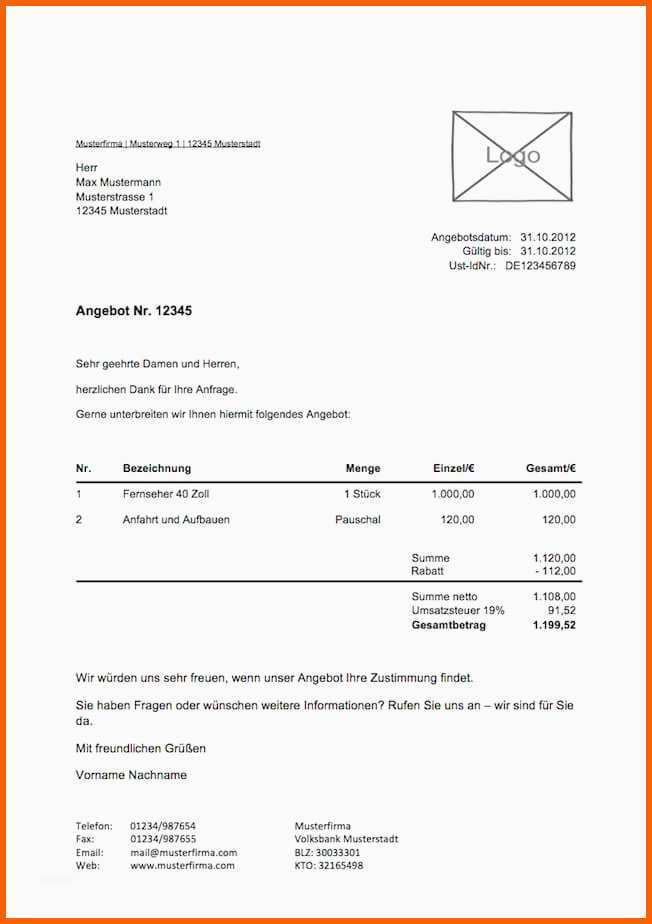 Fabelhaft Kostenlose Angebotsvorlage Zum Download Von Lexoffice