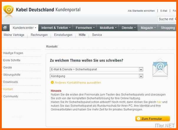 Fabelhaft Kündigung Kabel Deutschland Vorlage – Free Vorlagen