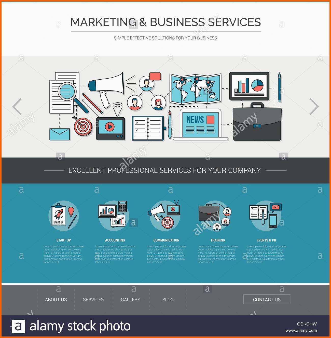Fabelhaft Marketing Und Kommunikation Web Vorlage Werbung Und