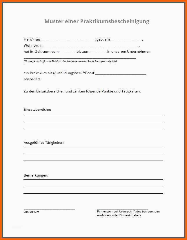 Fabelhaft Praktikumsbericht Vorlage Pdf Papacfo