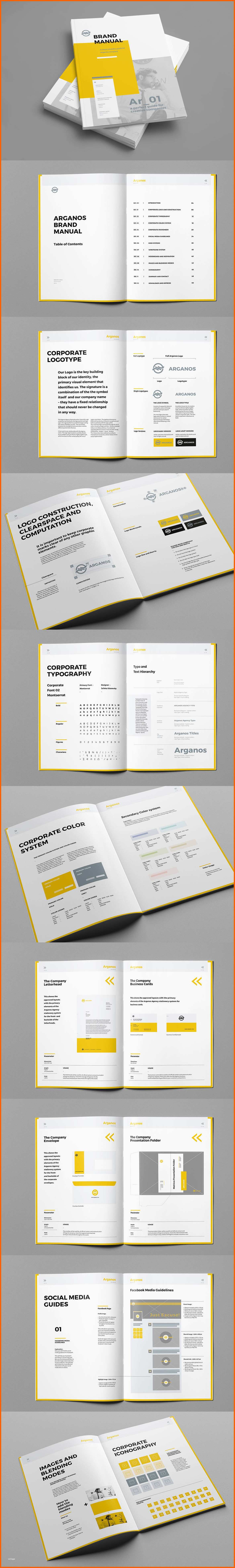 Fabelhaft Professional Brand Manual Brochure Template Indesign Indd