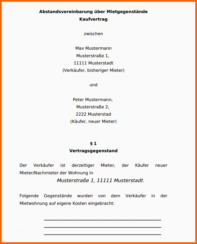Fabelhaft Vertrag Vorlage Digitaldrucke Abstands 3 Angebote