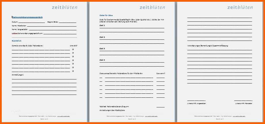 Fabelhaft Zielvereinbarung Vorlage Excel Neu