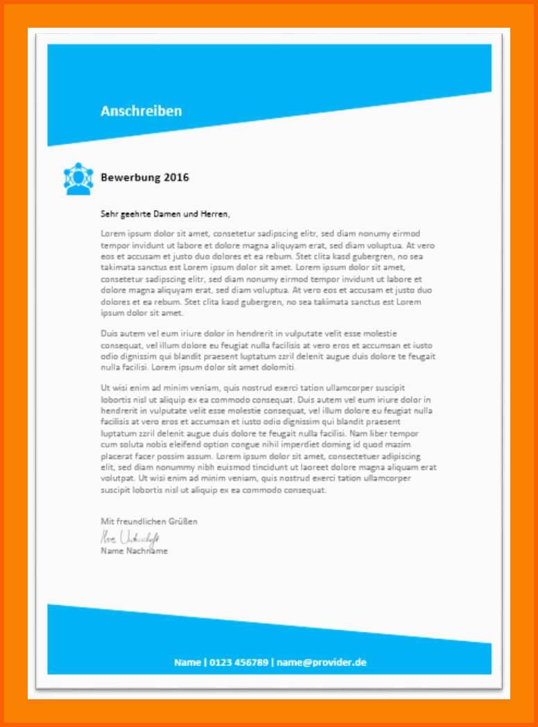 Fantastisch 13 Bewerbung Schreiben Vorlage 2016
