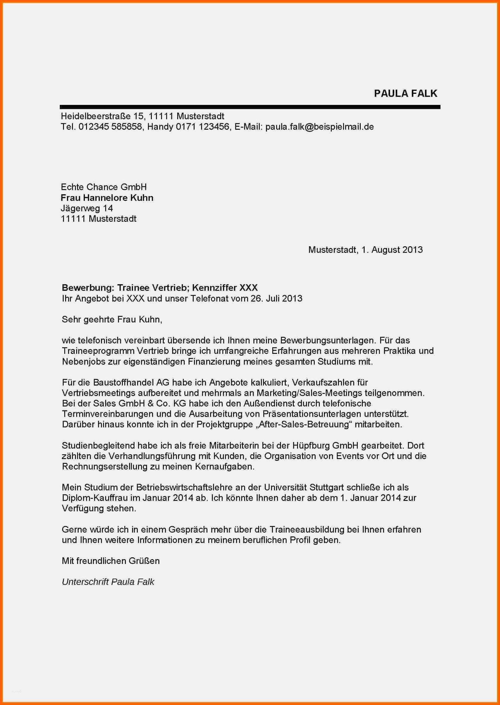 Fantastisch 13 Wohnungsbewerbung Muster