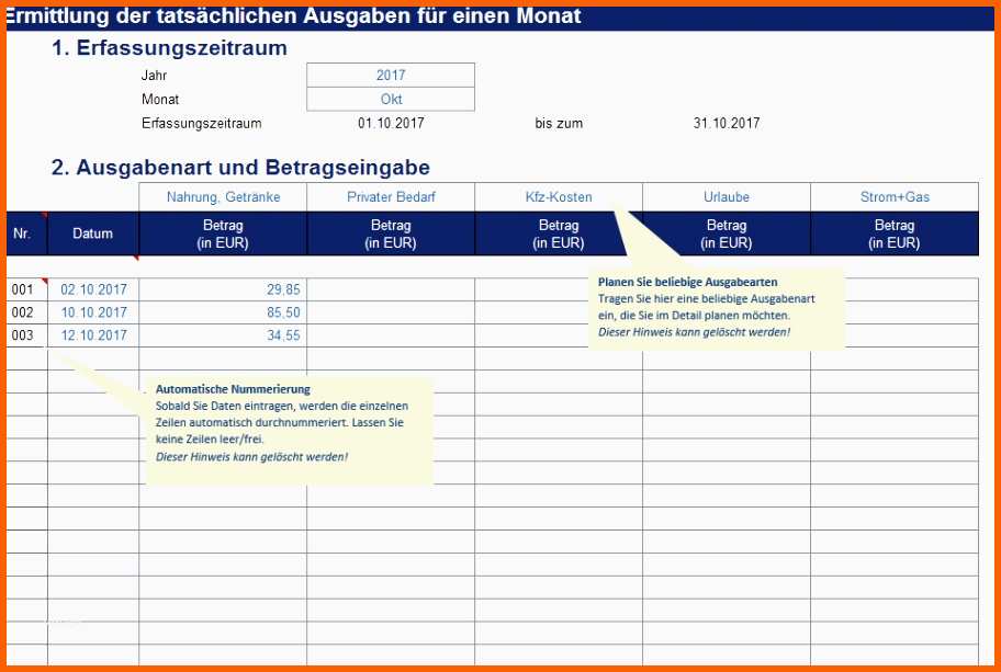 Fantastisch 17 Haushaltsbuch Excel Vorlage Vorlagen123 Vorlagen123