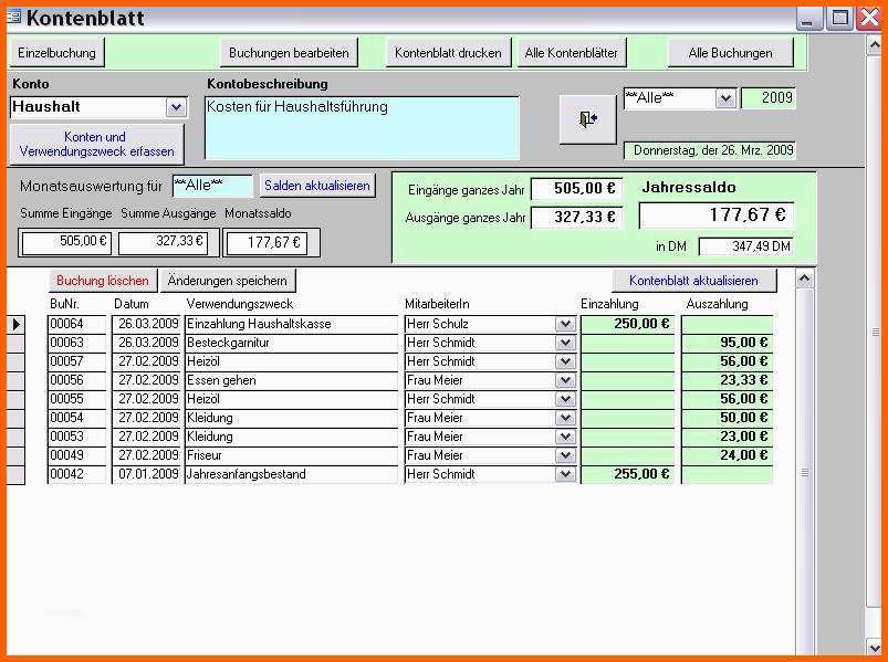 Fantastisch 9 Excel Kassenbuch Vorlage