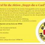 Fantastisch Aktion Stoppt E Card