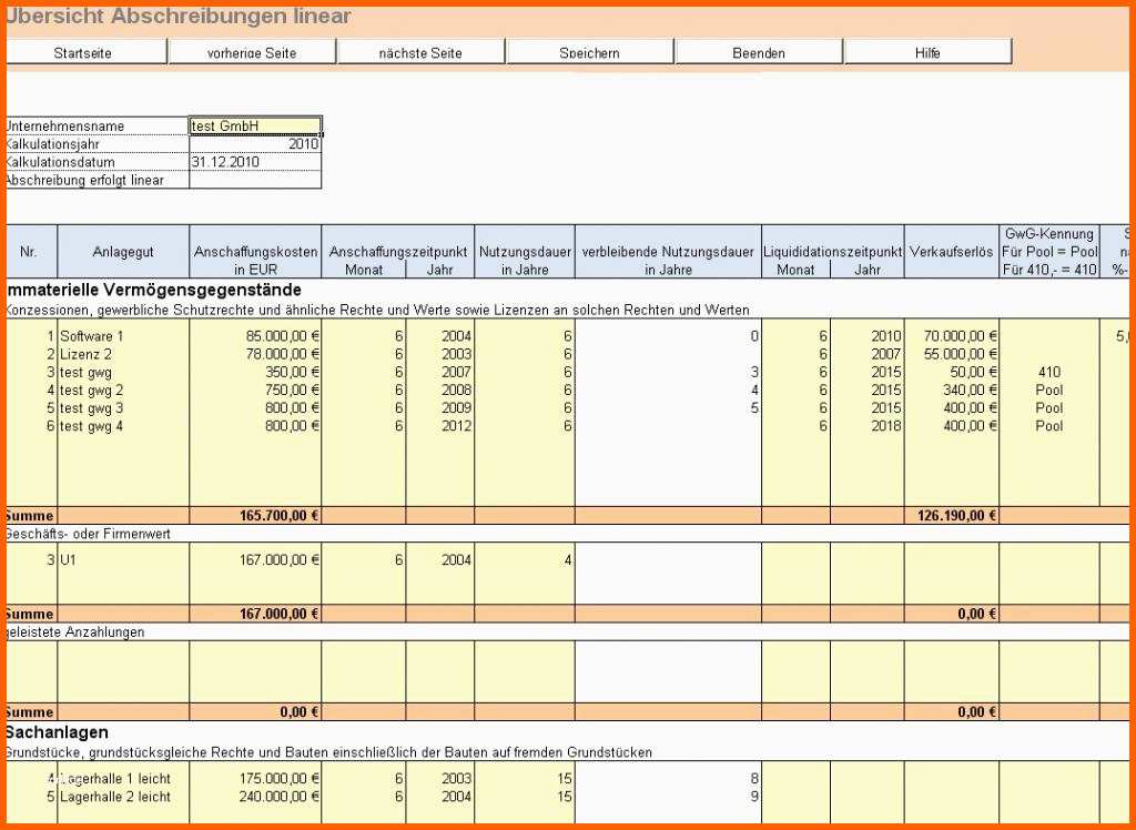 Fantastisch Anlagenverwaltung In Excel Excel tool Zur Verwaltung Des