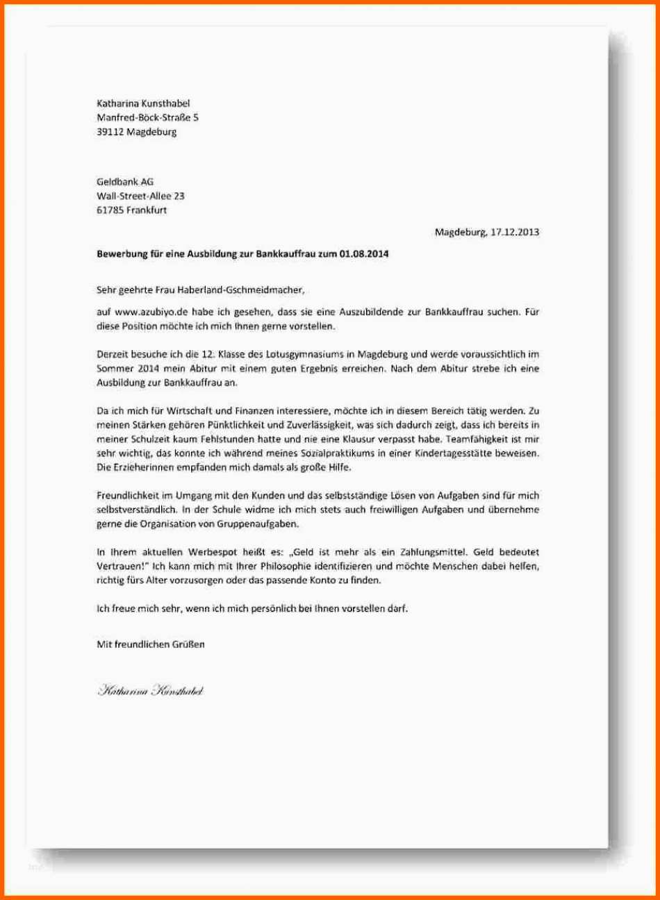 Fantastisch Basic Muster Bewerbungsschreiben Praktikum Schüler Bank