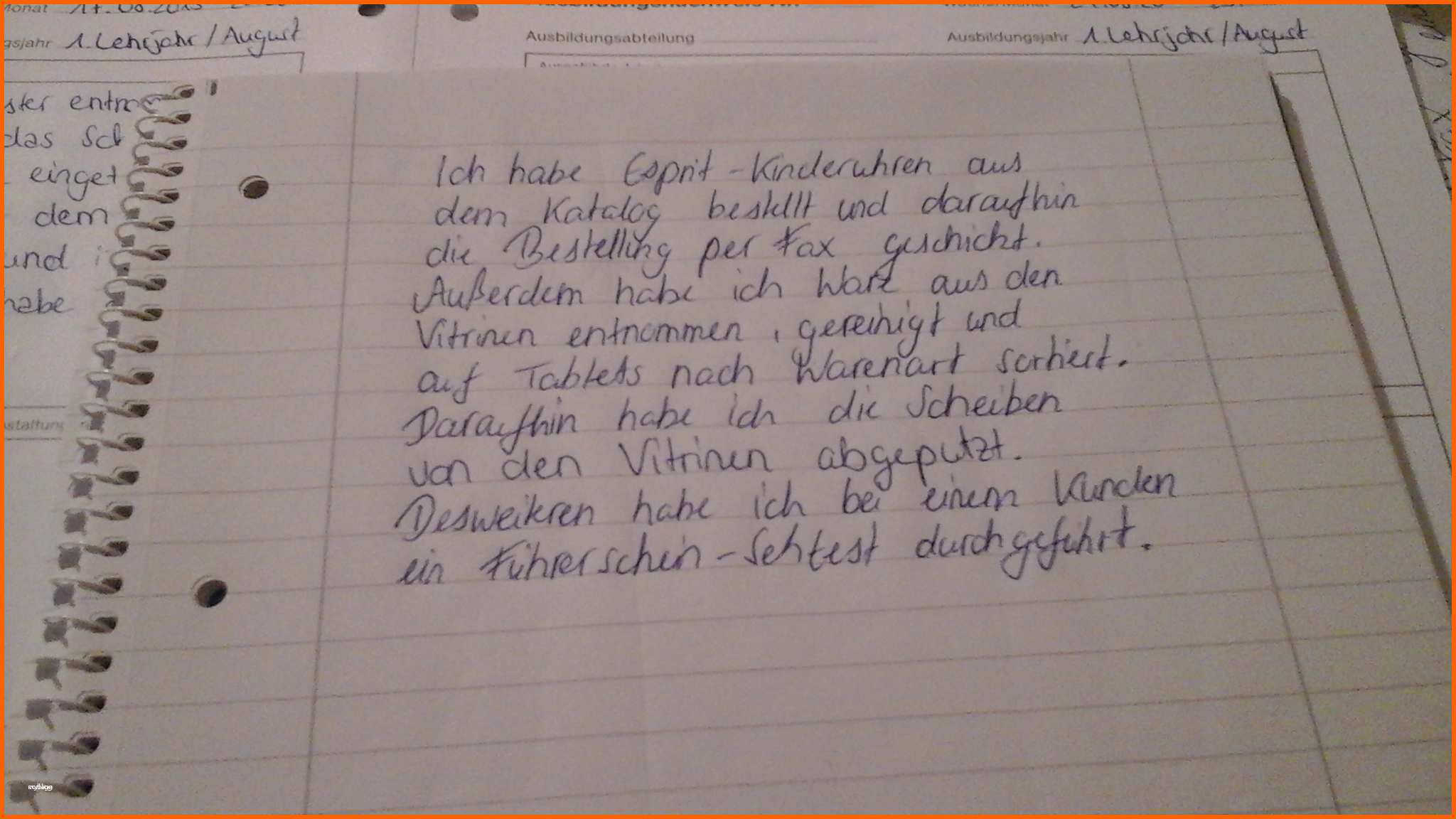 Fantastisch Berichtsheft Am Pc Schreiben Vorlage Wunderbar