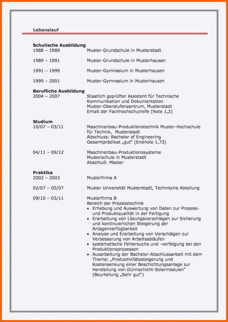 Fantastisch Bewerbungsschreiben Muster Ausbildung Genial Lebenslauf