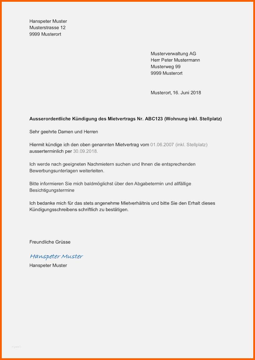 Fantastisch Bürgschaft Wohnung Vorlage Süß Wohnung Kündigen Muster