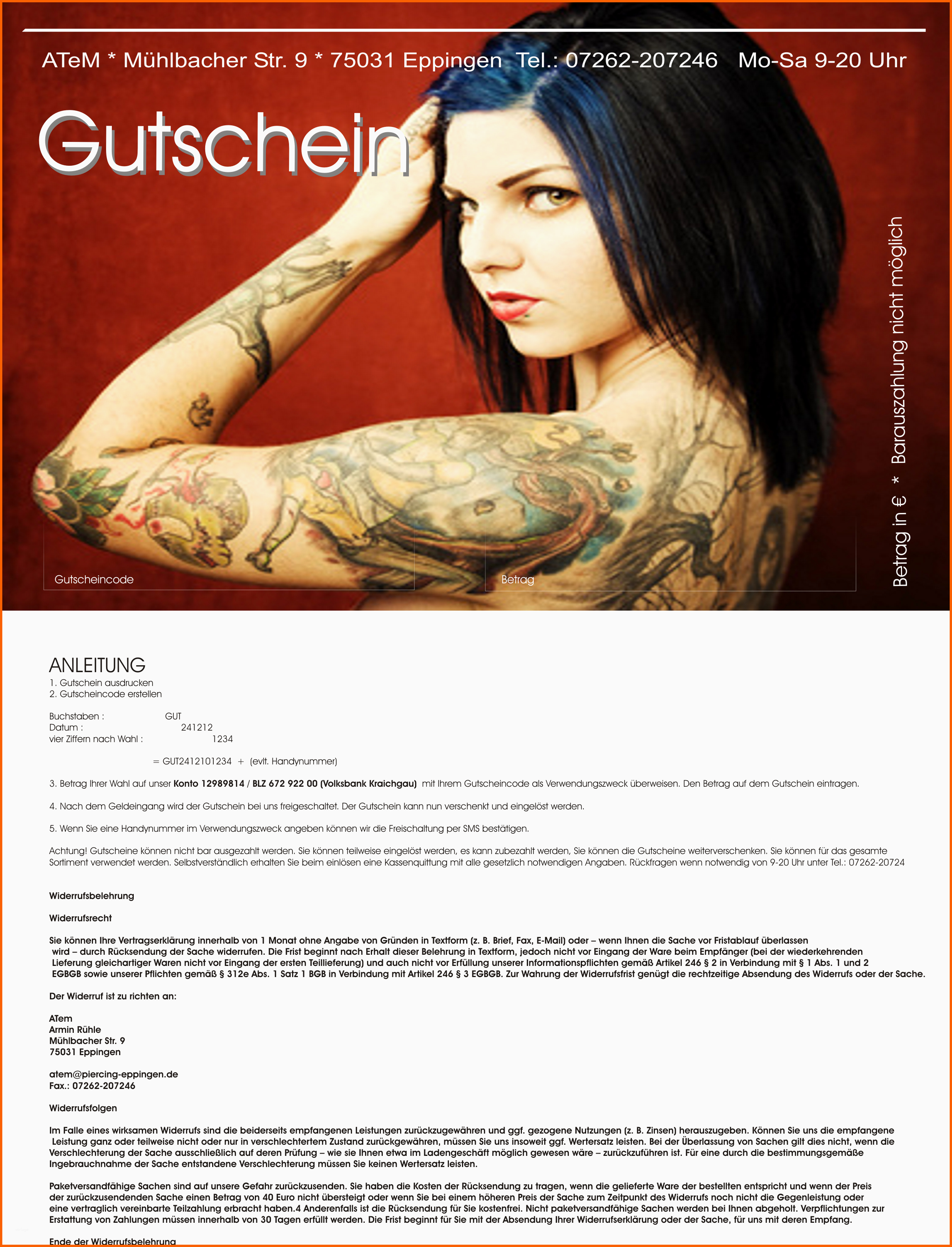 Fantastisch Download Gutscheine