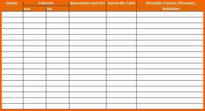 fahrtenbuch excel vorlage