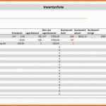 Fantastisch Inventarliste Vorlage Excel format