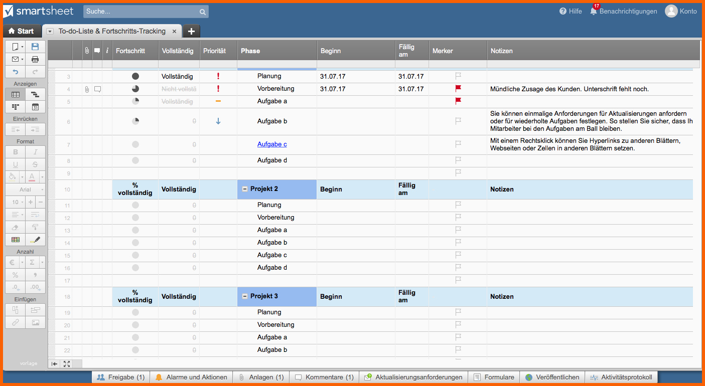 Fantastisch Kostenlose Excel Projektmanagement Vorlagen