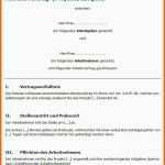 Fantastisch Muster Arbeitsvertrag Projektarbeit