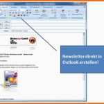 Fantastisch Newsletter software Newsletter Mit Outlook Versenden