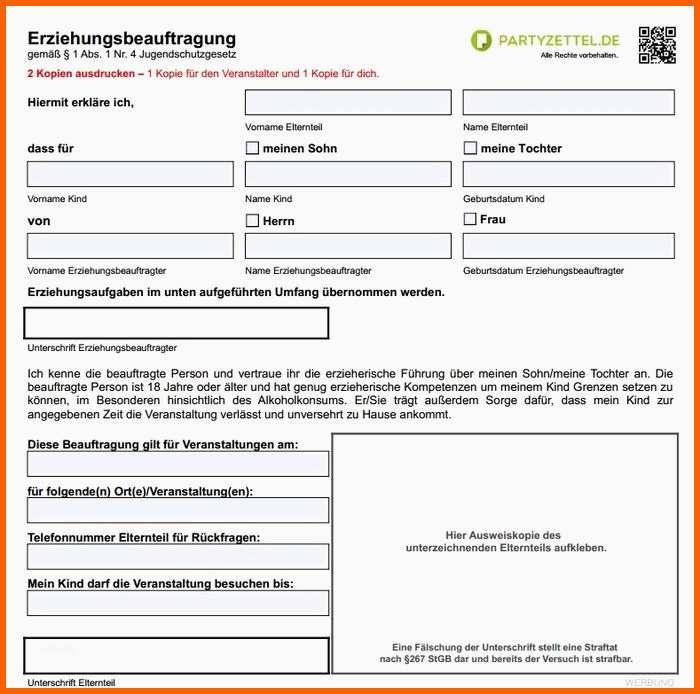 Fantastisch Partyzettel Download